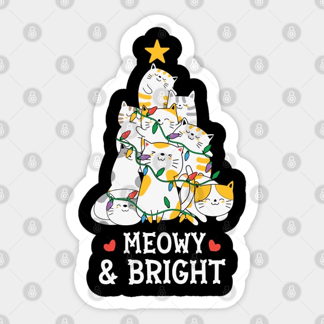 Meowy & Bright Sticker by MZeeDesigns